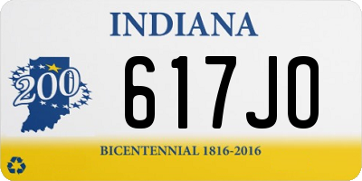 IN license plate 617JO