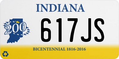 IN license plate 617JS