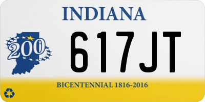 IN license plate 617JT