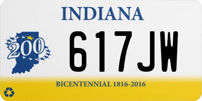 IN license plate 617JW