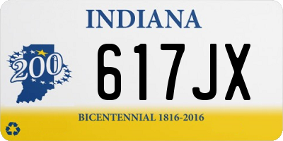 IN license plate 617JX