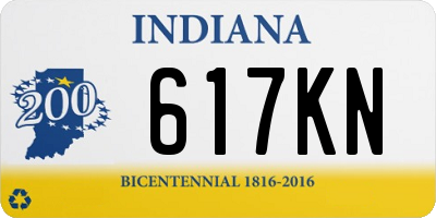 IN license plate 617KN