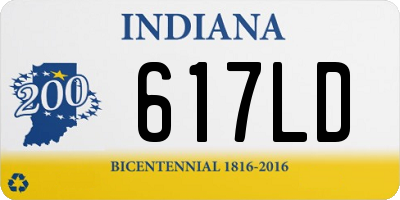 IN license plate 617LD