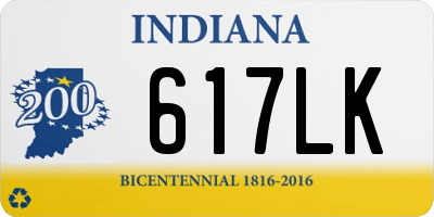 IN license plate 617LK