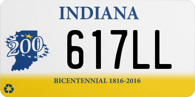 IN license plate 617LL