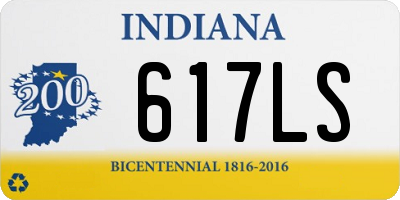 IN license plate 617LS