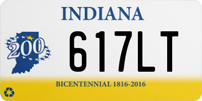 IN license plate 617LT