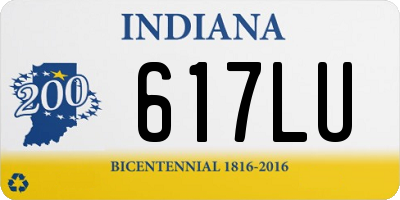 IN license plate 617LU