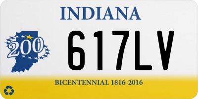 IN license plate 617LV