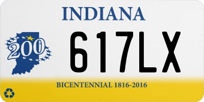 IN license plate 617LX