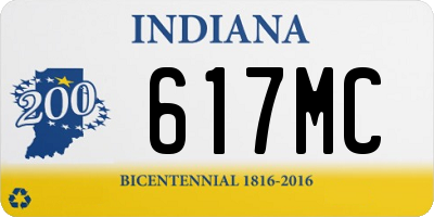 IN license plate 617MC