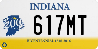 IN license plate 617MT