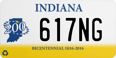 IN license plate 617NG