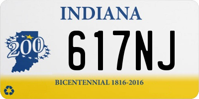 IN license plate 617NJ