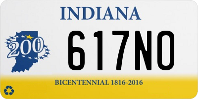 IN license plate 617NO