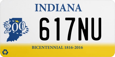 IN license plate 617NU