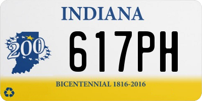 IN license plate 617PH