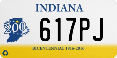 IN license plate 617PJ