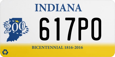 IN license plate 617PO
