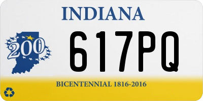 IN license plate 617PQ