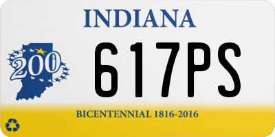IN license plate 617PS
