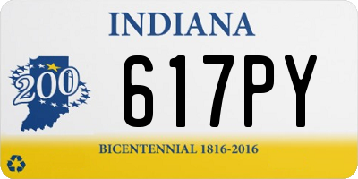 IN license plate 617PY