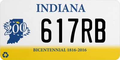 IN license plate 617RB
