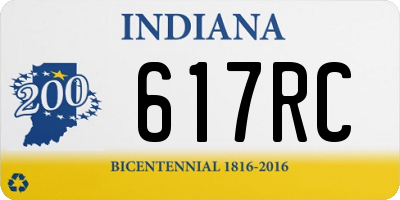 IN license plate 617RC