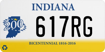 IN license plate 617RG