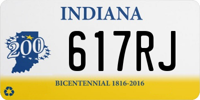 IN license plate 617RJ