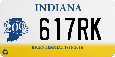 IN license plate 617RK