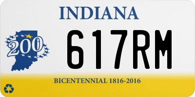 IN license plate 617RM