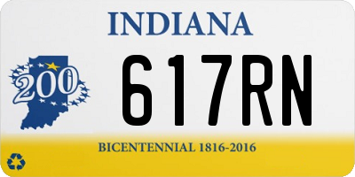 IN license plate 617RN