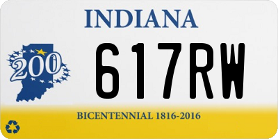 IN license plate 617RW