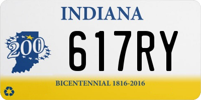 IN license plate 617RY