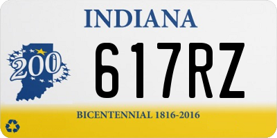 IN license plate 617RZ