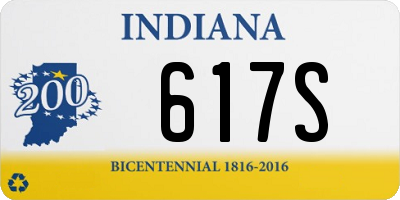 IN license plate 617S