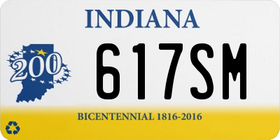 IN license plate 617SM