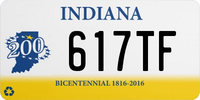 IN license plate 617TF