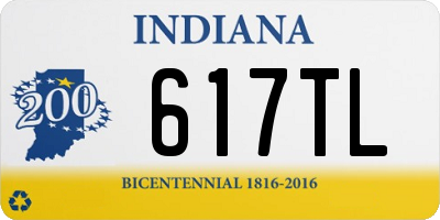 IN license plate 617TL