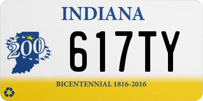 IN license plate 617TY