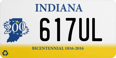 IN license plate 617UL