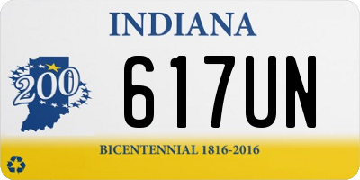 IN license plate 617UN