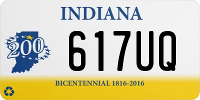 IN license plate 617UQ