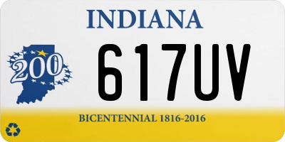 IN license plate 617UV