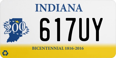 IN license plate 617UY