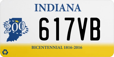 IN license plate 617VB