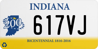 IN license plate 617VJ