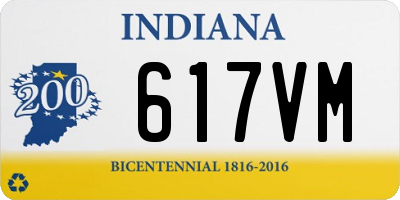 IN license plate 617VM