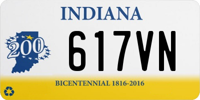 IN license plate 617VN